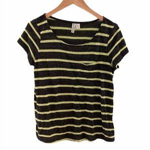 H&M Divided scoop neck Short sleeve striped tee